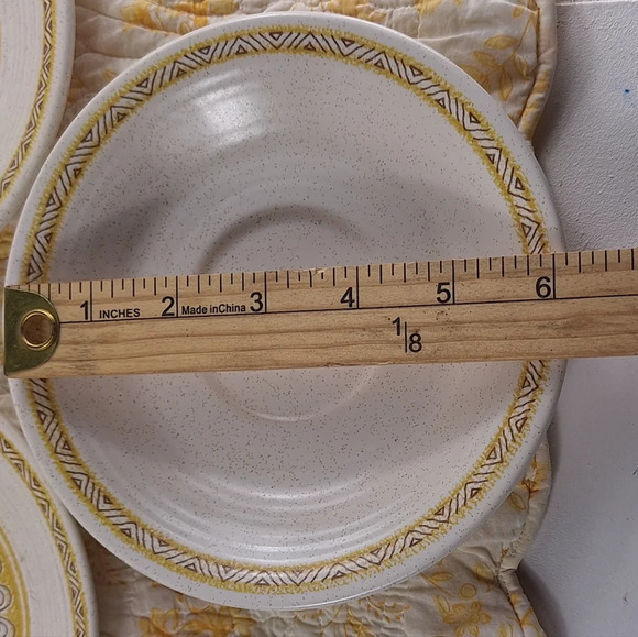 5 Vintage Franciscan Hacienda Gold Beige Saucers - 6 3/8" - Picture 5 of 5